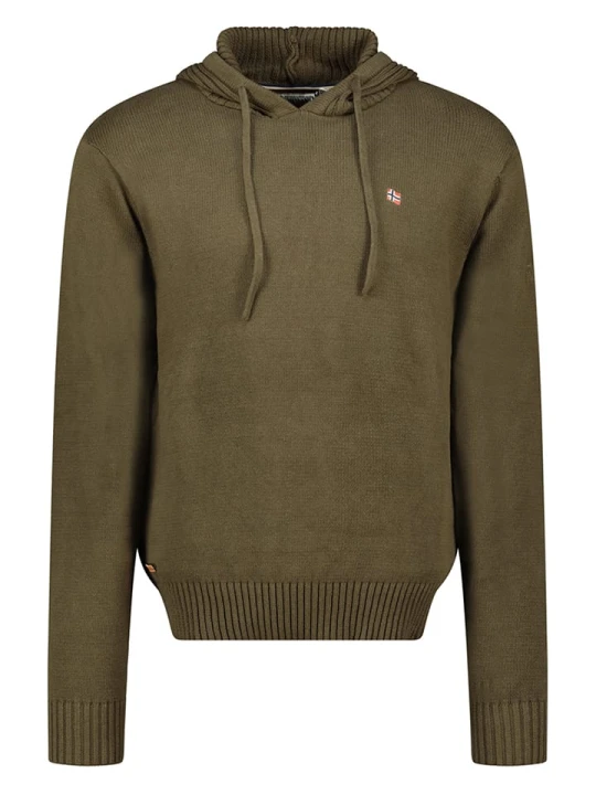 Zdjęcie produktu Geographical Norway Sweter "Flicker" w kolorze khaki rozmiar: XXL