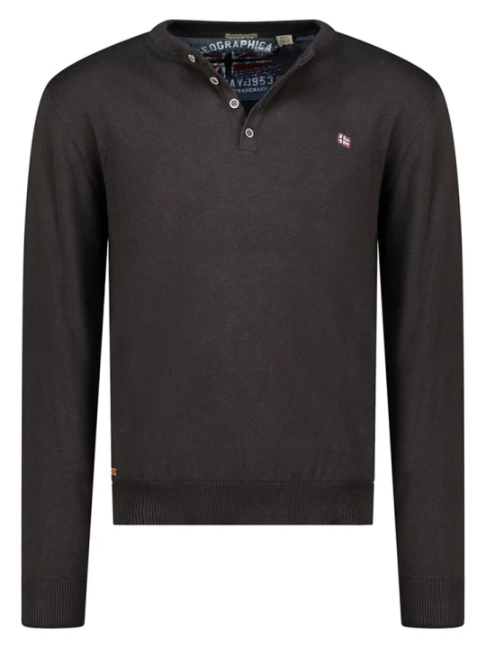 Zdjęcie produktu Geographical Norway Sweter "Fraser" w kolorze antracytowym rozmiar: S