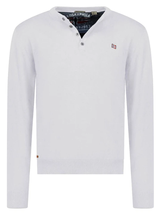 Zdjęcie produktu Geographical Norway Sweter "Fraser" w kolorze jasnoszarym rozmiar: XL