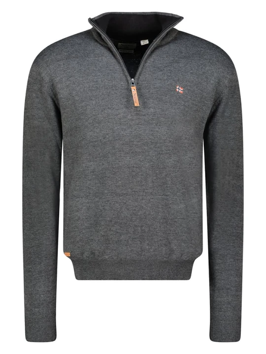 Zdjęcie produktu Geographical Norway Sweter "Fregate" w kolorze antracytowym rozmiar: XL