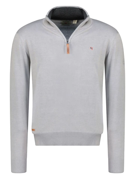 Zdjęcie produktu Geographical Norway Sweter "Fregate" w kolorze szarym rozmiar: L