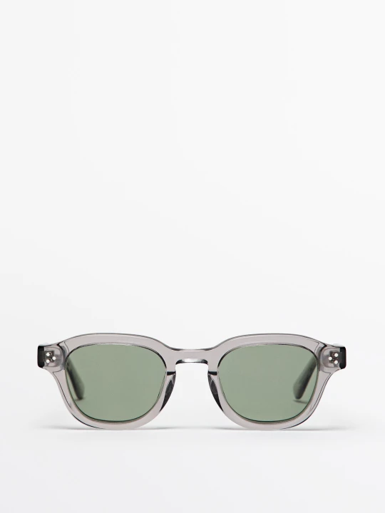 Zdjęcie produktu Geometryczne Okulary - Szary - Massimo Dutti - Male