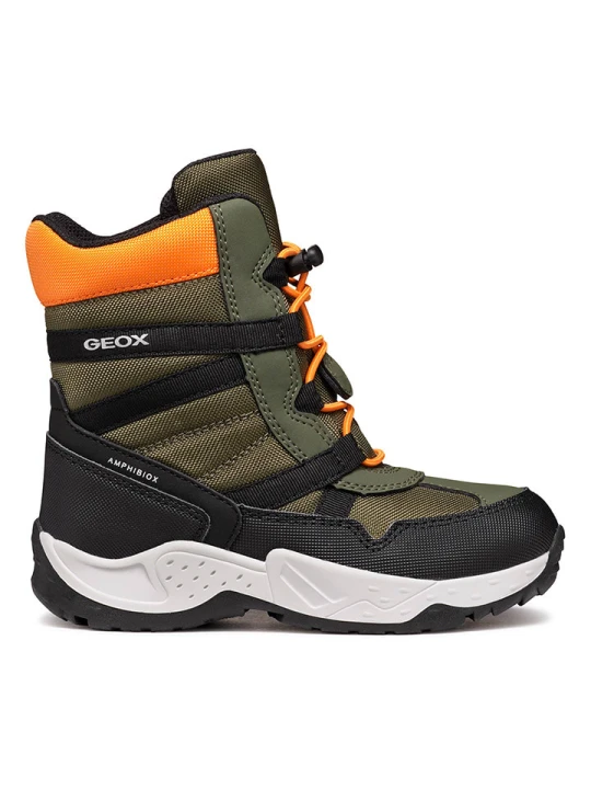 Zdjęcie produktu Geox Botki zimowe "Sentiero" w kolorze pomarańczowo-oliwkowym rozmiar: 34