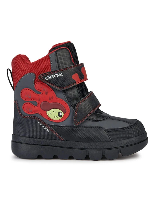 Zdjęcie produktu Geox Botki zimowe "Willaboom" w kolorze czarno-czerwonym rozmiar: 26