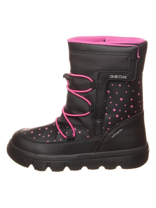 Zdjęcie produktu Geox Botki zimowe "Willaboom" w kolorze czarno-różowym rozmiar: 33