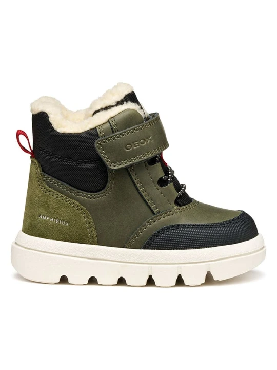 Zdjęcie produktu Geox Skórzane kozaki zimowe "Willaboom" w kolorze khaki rozmiar: 23