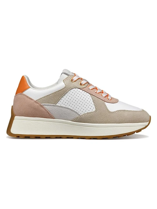 Zdjęcie produktu Geox Skórzane sneakersy "Amabel" w kolorze biało-beżowym rozmiar: 39