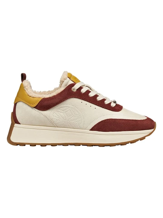 Zdjęcie produktu Geox Skórzane sneakersy "Amabel" w kolorze kremowo-jasnobrązowym rozmiar: 41