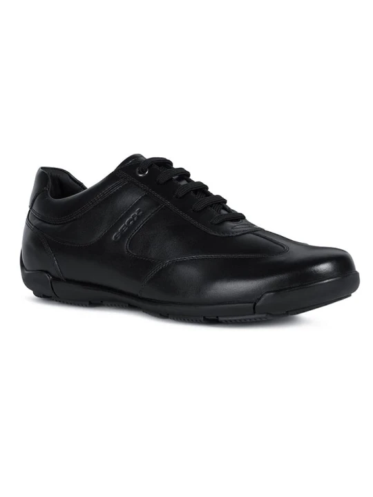 Zdjęcie produktu Geox Skórzane sneakersy "Edgware" w kolorze czarnym rozmiar: 42