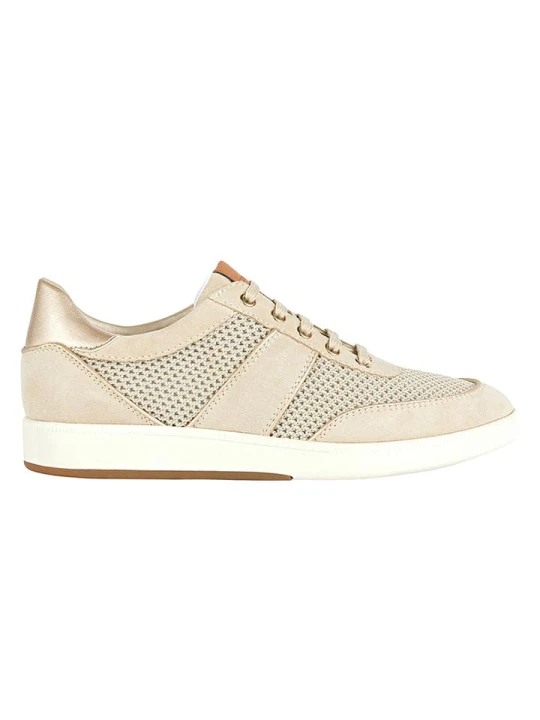 Zdjęcie produktu Geox Skórzane sneakersy "Meleda" w kolorze beżowym rozmiar: 37
