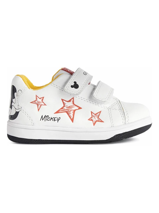 Zdjęcie produktu Geox Skórzane sneakersy "New Flick" w kolorze białym rozmiar: 27