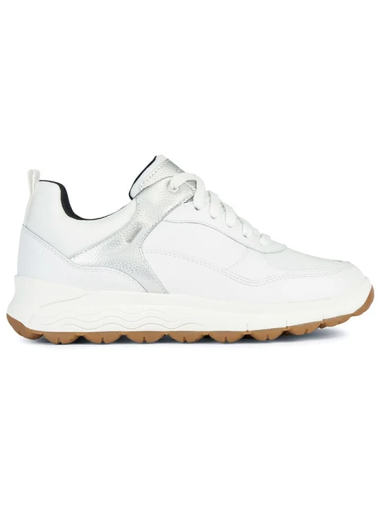 Zdjęcie produktu Geox Skórzane sneakersy "Spherica 4X4 B Abx" w kolorze srebrno-białym rozmiar: 39