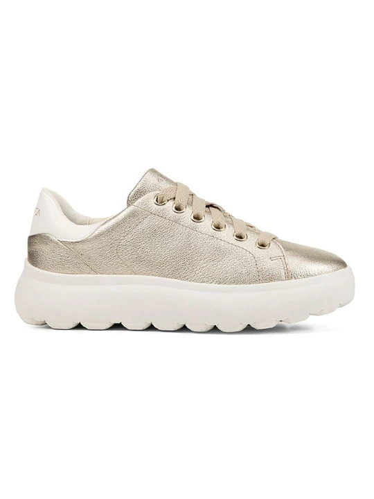 Zdjęcie produktu Geox Skórzane sneakersy "Spherica EC4.1" w kolorze złotym rozmiar: 38