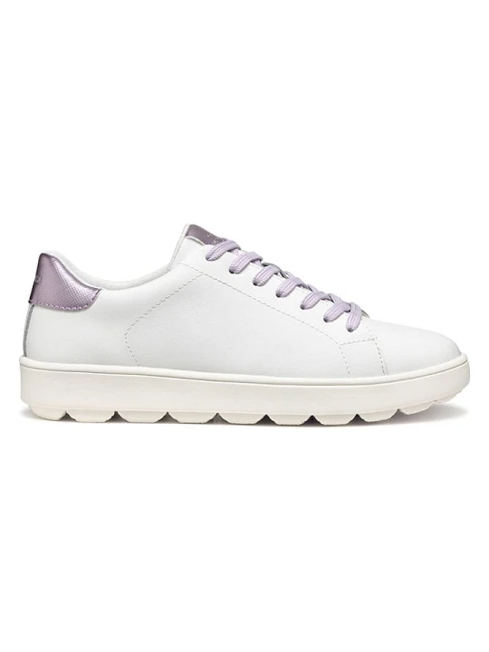 Zdjęcie produktu Geox Skórzane sneakersy "Spherica Ecub" w kolorze biało-fioletowym rozmiar: 37