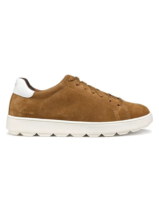 Zdjęcie produktu Geox Skórzane sneakersy "Spherica Ecub" w kolorze jasnobrązowym rozmiar: 42