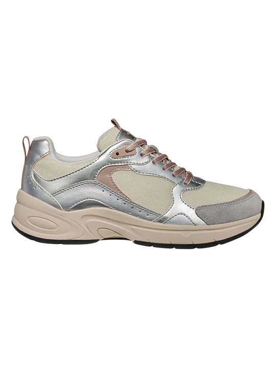 Zdjęcie produktu Geox Sneakersy "Zarvia" w kolorze srebrno-beżowym rozmiar: 38
