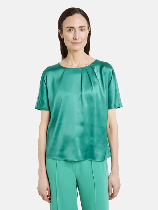 Zdjęcie produktu Gerry Weber Bluzka w kolorze zielonym rozmiar: 40