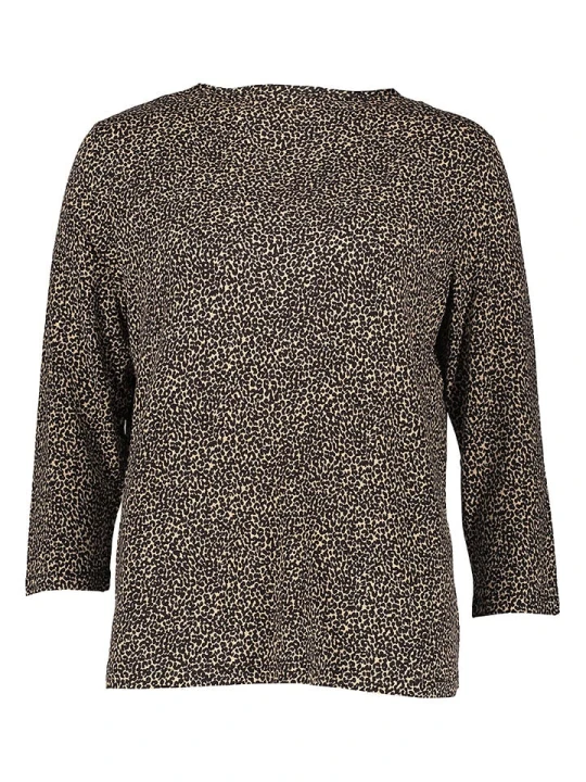 Zdjęcie produktu Gerry Weber Koszulka w kolorze beżowo-czarnym rozmiar: 38