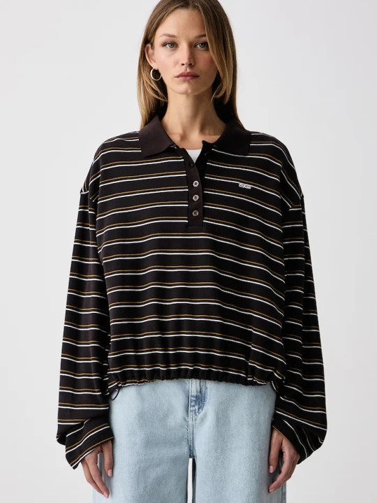 Zdjęcie produktu Gestuz longsleeve damski z bawełną GZpilova brązowy