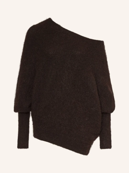 Zdjęcie produktu Gestuz Sweter Na Jedno Ramię Gzdebbie Z Moheru braun CIEMNOBRĄZOWY