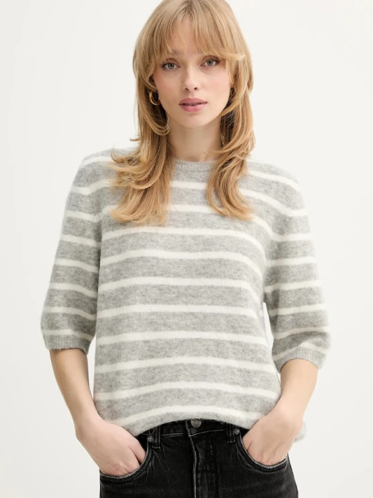 Zdjęcie produktu Gestuz sweter z dodatkiem wełny szary
