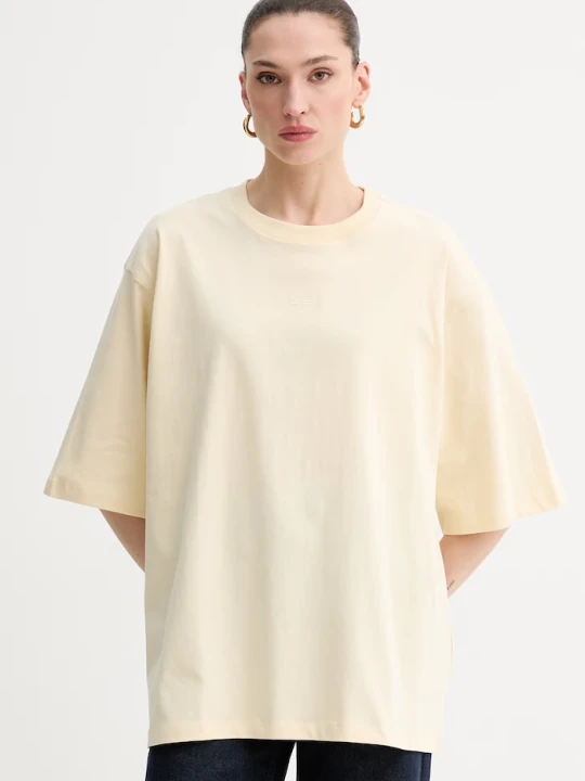 Zdjęcie produktu Gestuz t-shirt oversize damski bawełniany beżowy