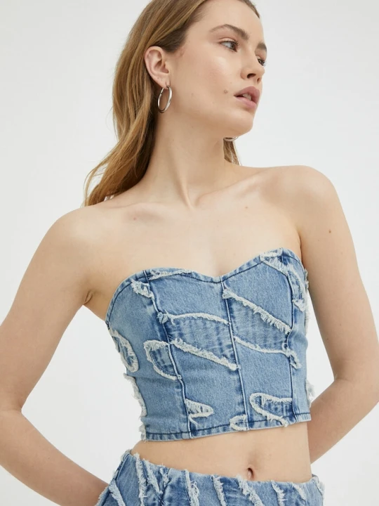 Zdjęcie produktu Gestuz top jeansowy Larisa niebieski