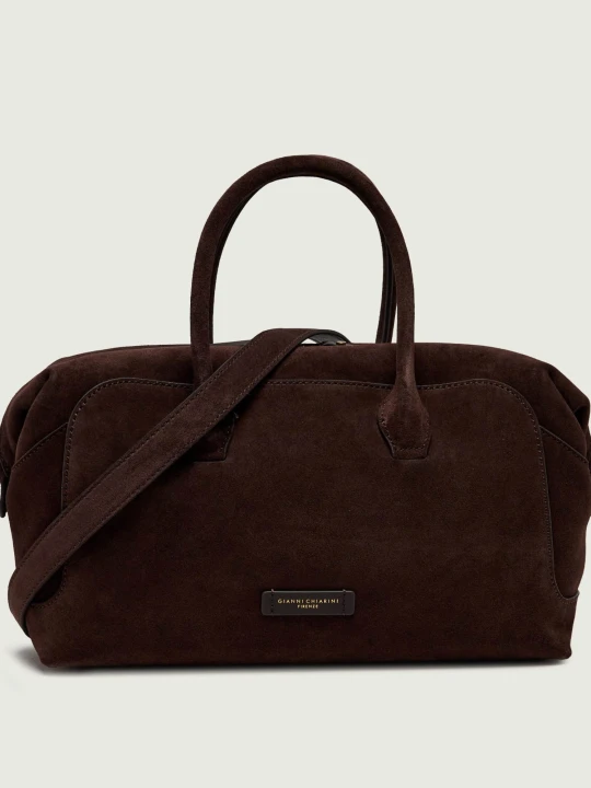 Zdjęcie produktu GIANNI CHIARINI Kuferek Gemma | zamsz brązowy