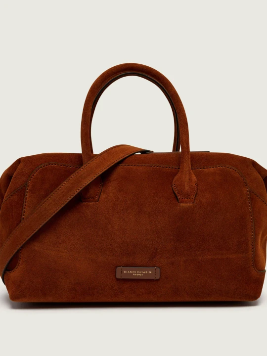 Zdjęcie produktu GIANNI CHIARINI Kuferek Gemma | zamsz koniakowy