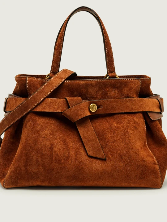 Zdjęcie produktu GIANNI CHIARINI Kuferek Miranda | zamsz koniakowy