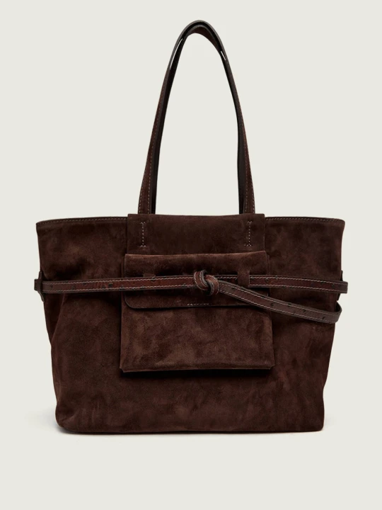 Zdjęcie produktu GIANNI CHIARINI Shopperka Belty | zamsz brązowy