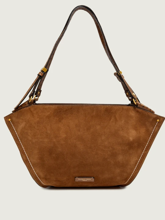 Zdjęcie produktu GIANNI CHIARINI Shopperka Bloom | zamsz koniakowy