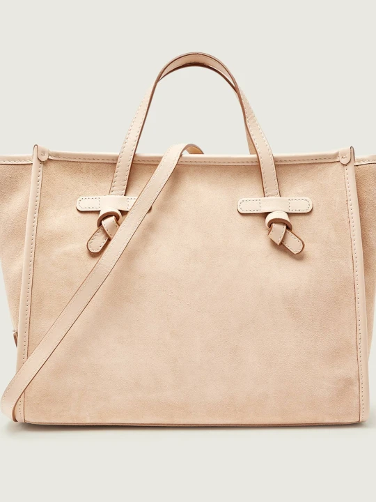 Zdjęcie produktu GIANNI CHIARINI Shopperka MARCELLA | zamsz nude