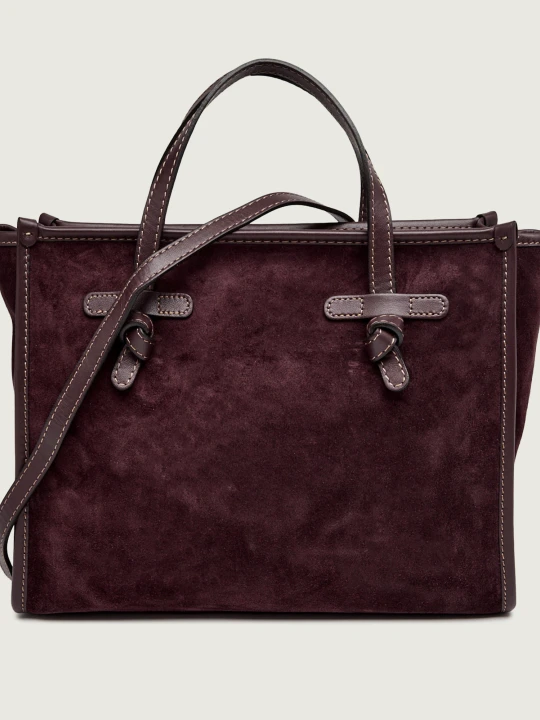 Zdjęcie produktu GIANNI CHIARINI Shopperka Marcella | zamsz bordowy
