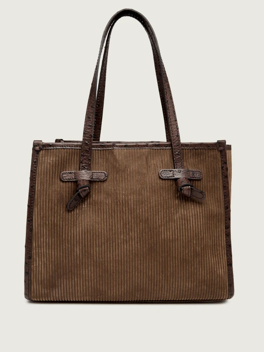 Zdjęcie produktu GIANNI CHIARINI Shopperka Marcella | zamsz brązowy