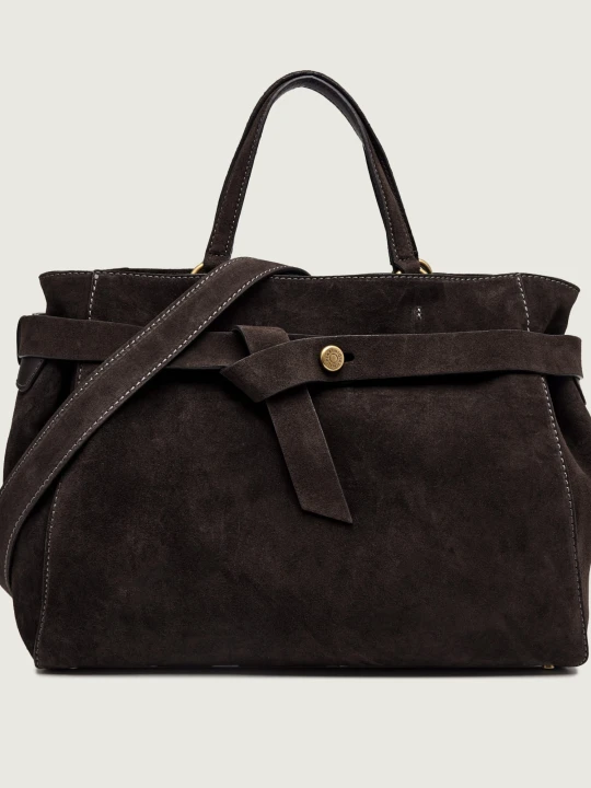 Zdjęcie produktu GIANNI CHIARINI Shopperka Miranda | zamsz brązowy