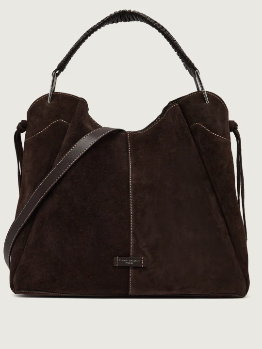 Zdjęcie produktu GIANNI CHIARINI Shopperka + saszetka Era | zamsz brązowy