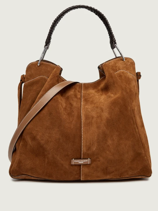 Zdjęcie produktu GIANNI CHIARINI Shopperka + saszetka Era | zamsz camel