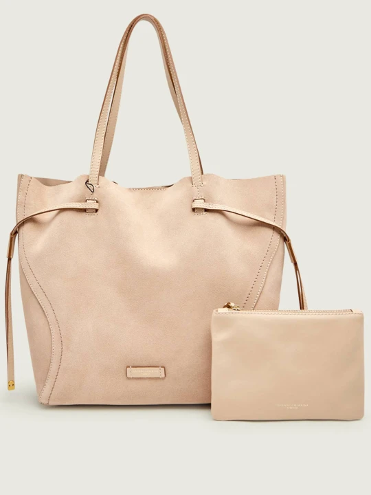 Zdjęcie produktu GIANNI CHIARINI Shopperka + saszetka VIOLETTE | zamsz nude