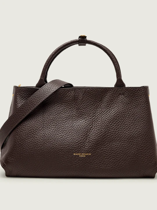 Zdjęcie produktu GIANNI CHIARINI Skórzana shopperka Amal brązowy