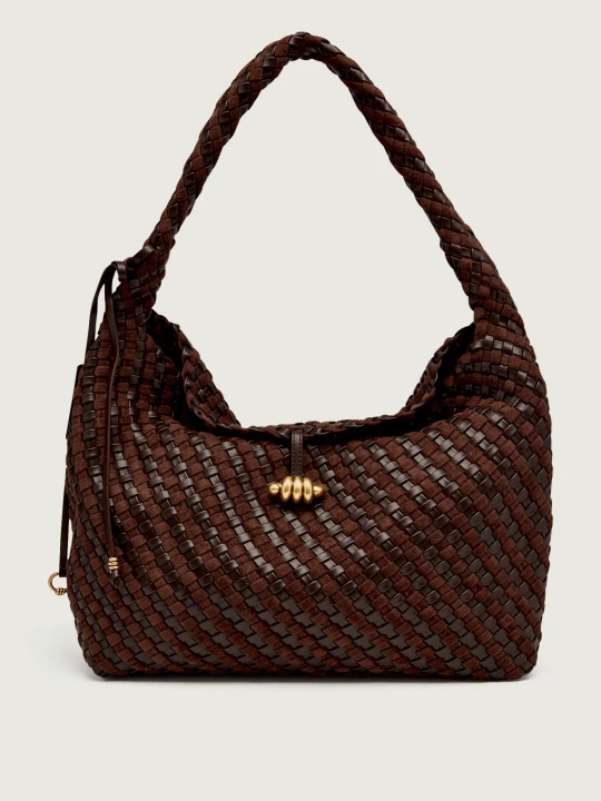 Zdjęcie produktu GIANNI CHIARINI Skórzana shopperka Aurelie | zamsz brązowy
