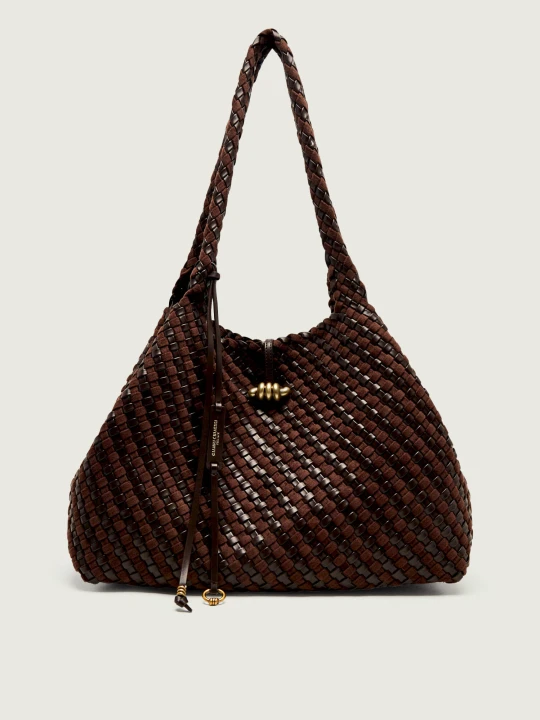 Zdjęcie produktu GIANNI CHIARINI Skórzana Shopperka Aurelie | zamsz brązowy