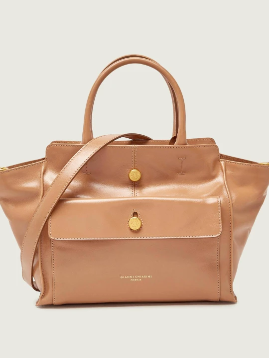 Zdjęcie produktu GIANNI CHIARINI Skórzana shopperka CHER beżowy