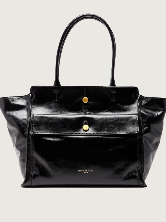 Zdjęcie produktu GIANNI CHIARINI Skórzana shopperka CHER czarny