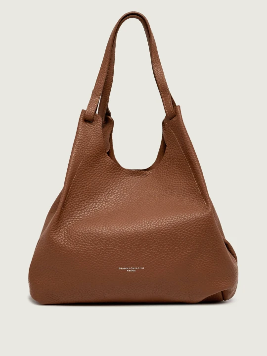 Zdjęcie produktu GIANNI CHIARINI Skórzana shopperka + saszetka Dua camel