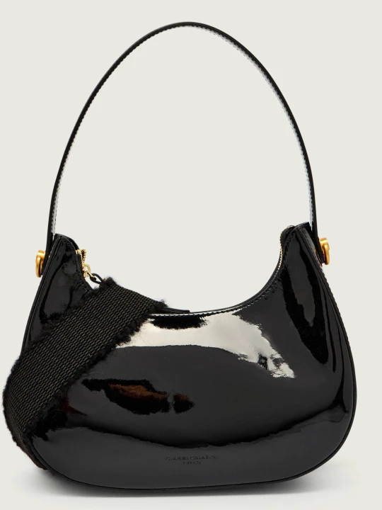 Zdjęcie produktu GIANNI CHIARINI Skórzane hobo BLANCHE czarny