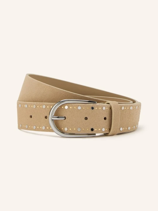 Zdjęcie produktu Gianni Chiarini Skórzany Pasek Z Nitami beige
