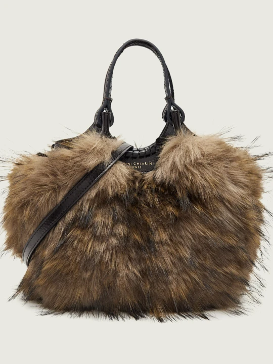 Zdjęcie produktu GIANNI CHIARINI Torebka na ramię Dua | shearling brązowy