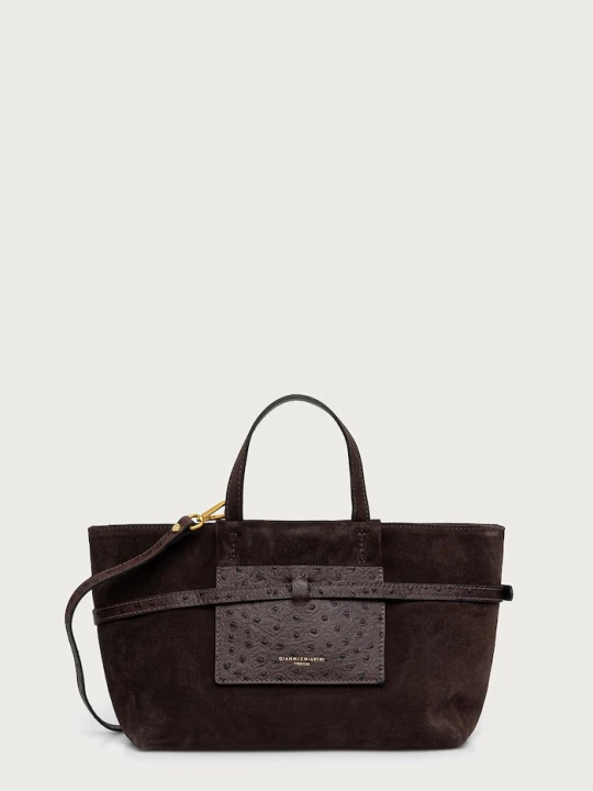 Zdjęcie produktu Gianni Chiarini torebka shopper damska zamszowa BELTY brązowy