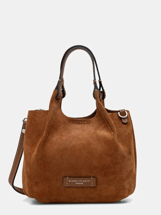 Zdjęcie produktu Gianni Chiarini torebka hobo damska zamszowa DUA brązowy